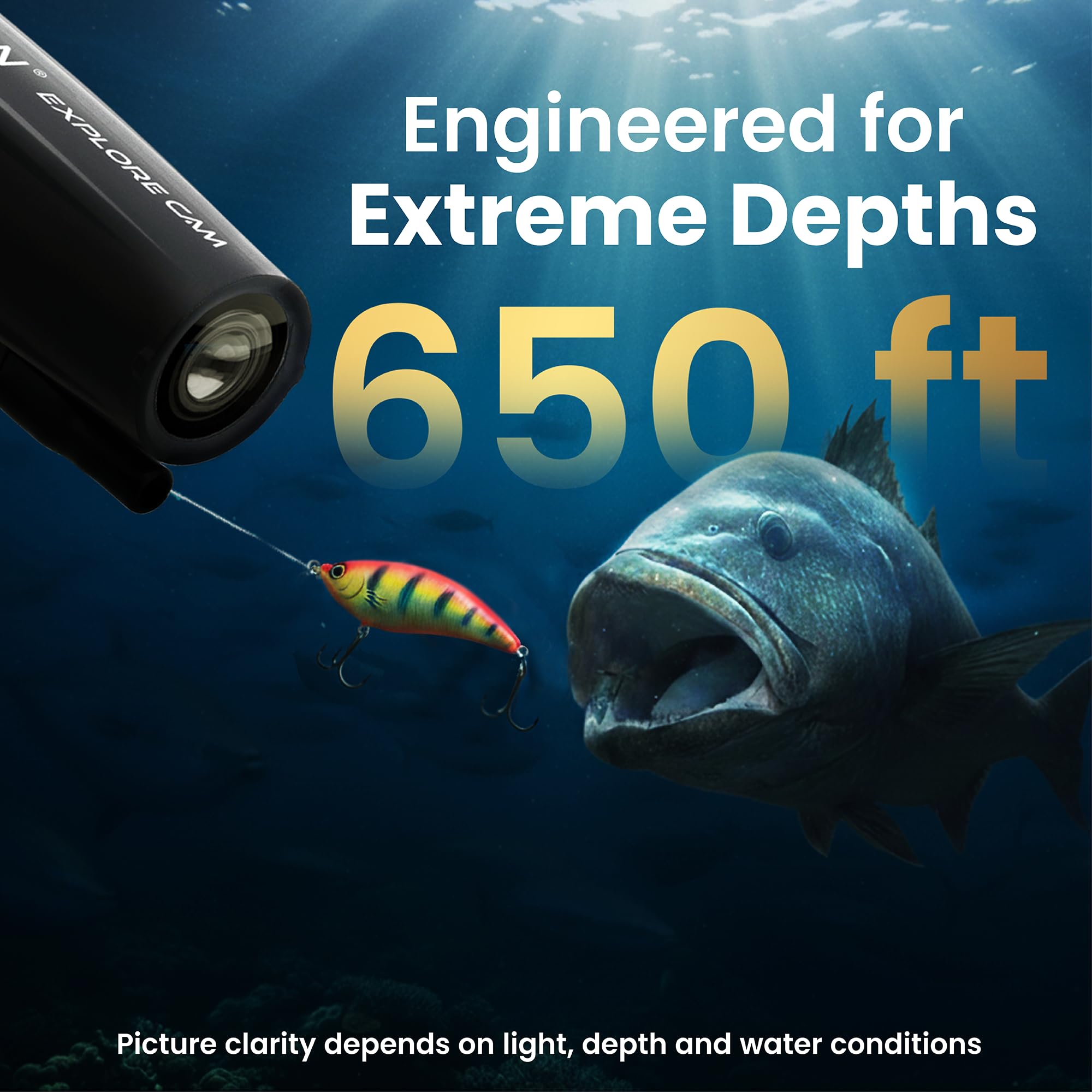 Westin Underwater Exploration Camera 28g - Fishing Accessories for Carp Fishing, Trail Camera with Full HD 1080p, Waterproof 200m, Vibrant Colors, 1 Hour 25 min Battery