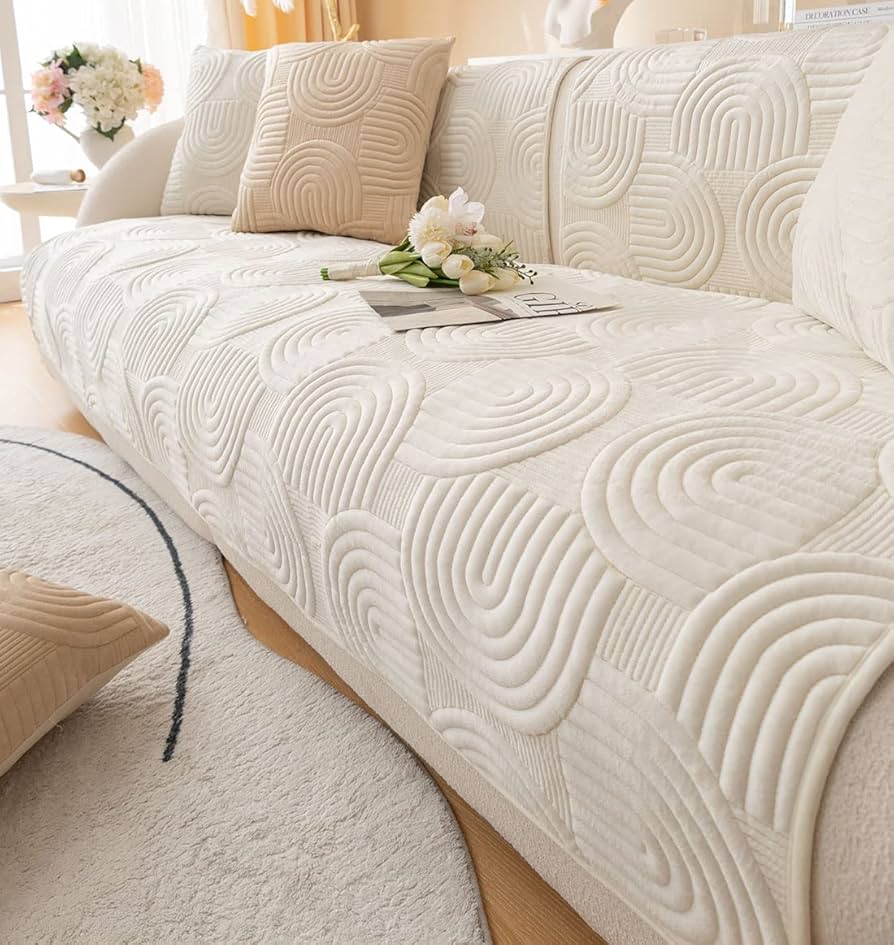 Amazon.com: XSlive Soft Plush Geometric Quilted Couch Sofa