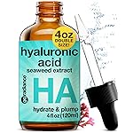 Double Size (4OZ) Hyaluronic Acid Serum for Face 3.5%, Hyaluronic Acid Moisturizer, Hydrating Serum for Face, Moisturizing Hyaluronic Acid Serum with Seaweed and Chamomile, Glow Face Serum for Women