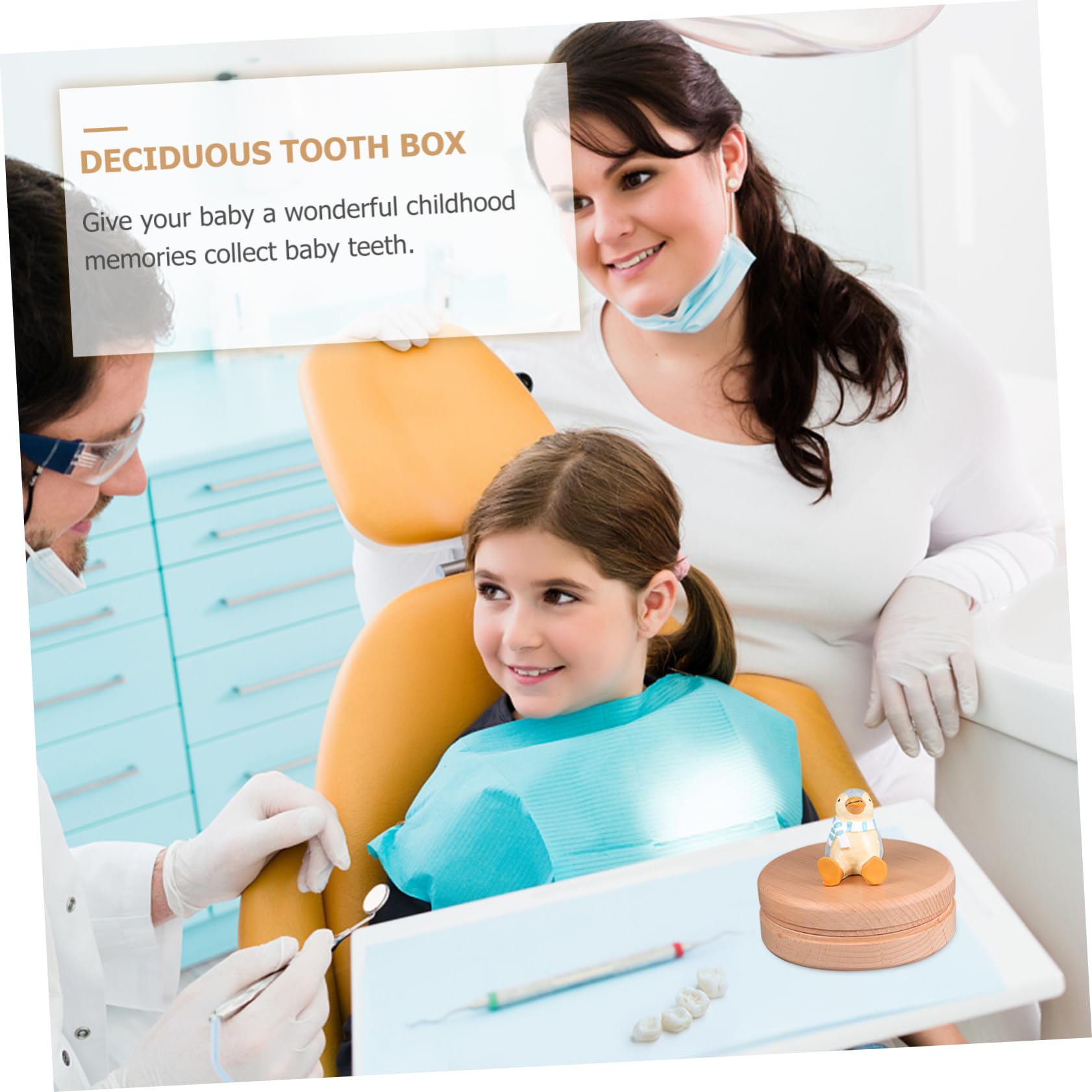 HEMOTON 1 Set Di Denti Decidui Scatola Commemorativa Per Neonati Biberon Prodotti Per Articoli Per La Produzione Di Giocattoli Per Piccoli Organizzatore Roba Per Neonati Per Neonati Primo