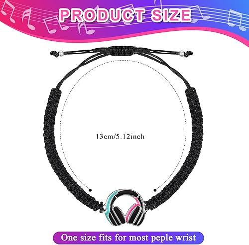 Miniatura 2 de Pulseras de recuerdos de fiesta musical, pulseras de decoración de fiesta, pulseras de signo de paz, suministros de fiesta hippie arco iris,