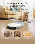 eufy by Anker Robot Vacuum C10 with Self Emptying, 8 Weeks Hands Free, Advanced Smart Mapping with LiDAR Navigation, 2.85-Inch Slim Design, Powerful Suction, Edge Expansion Brush for Pet Hair