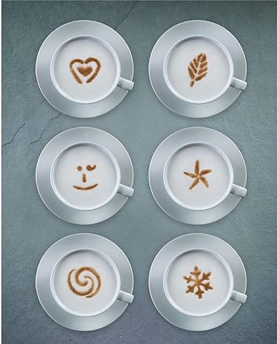 Miniatura 7 de Aerolatte Juego de 6 plantillas de capuchino para café con leche y decoración de productos horneados