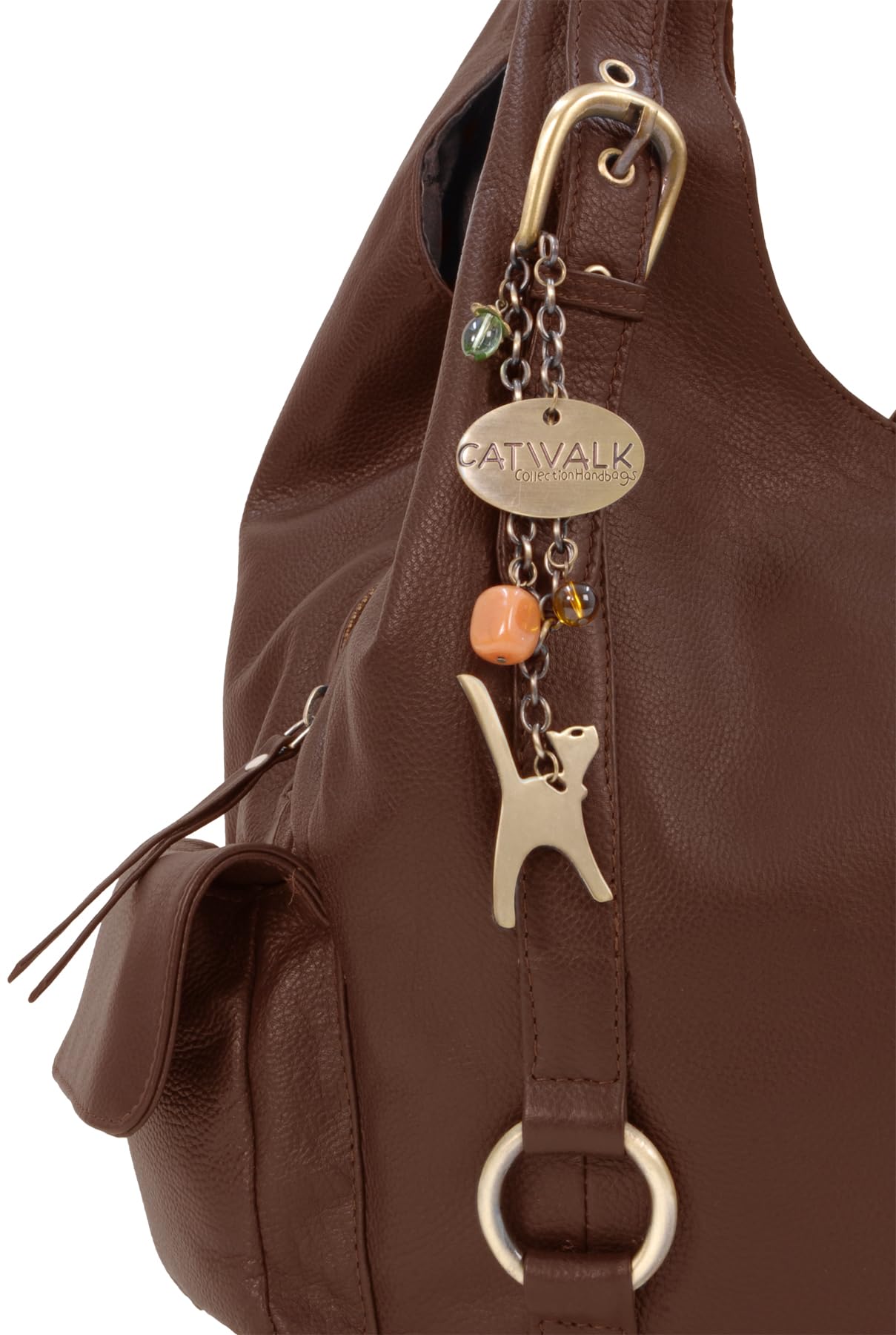 Catwalk Collection Handbags - Bolso de Hombro Grande de Piel - Tote Bag Mujer - Bolso de Mano Multibolsillos de Diario - Alex