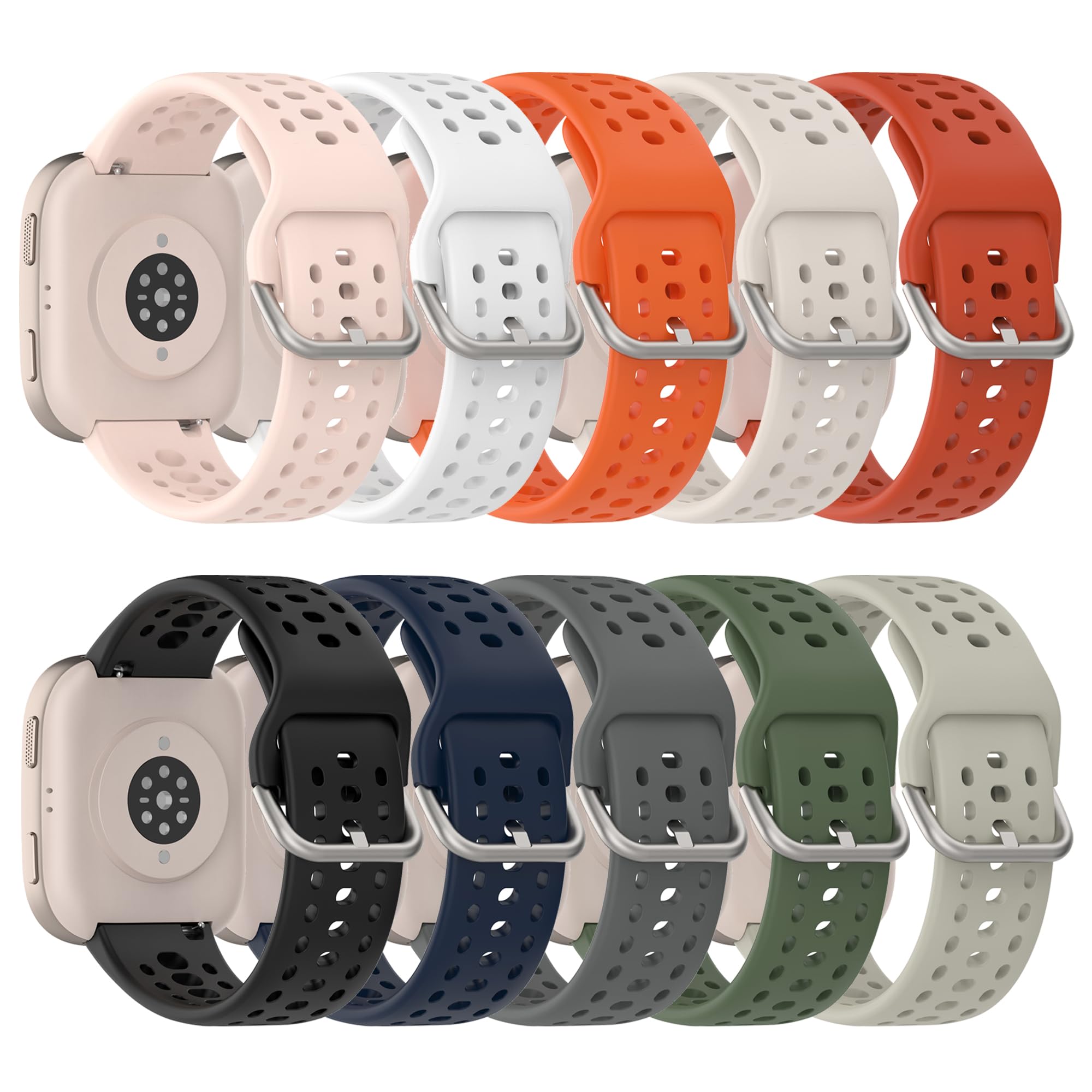Correa para Amazfit Bip 6/Bip 5, correa de repuesto de silicona de liberación rápida de 22 mm para reloj inteligente Amazfit GTR 4/3/3 Pro/2/2e/GTR de 47 mm (sin rastreador)