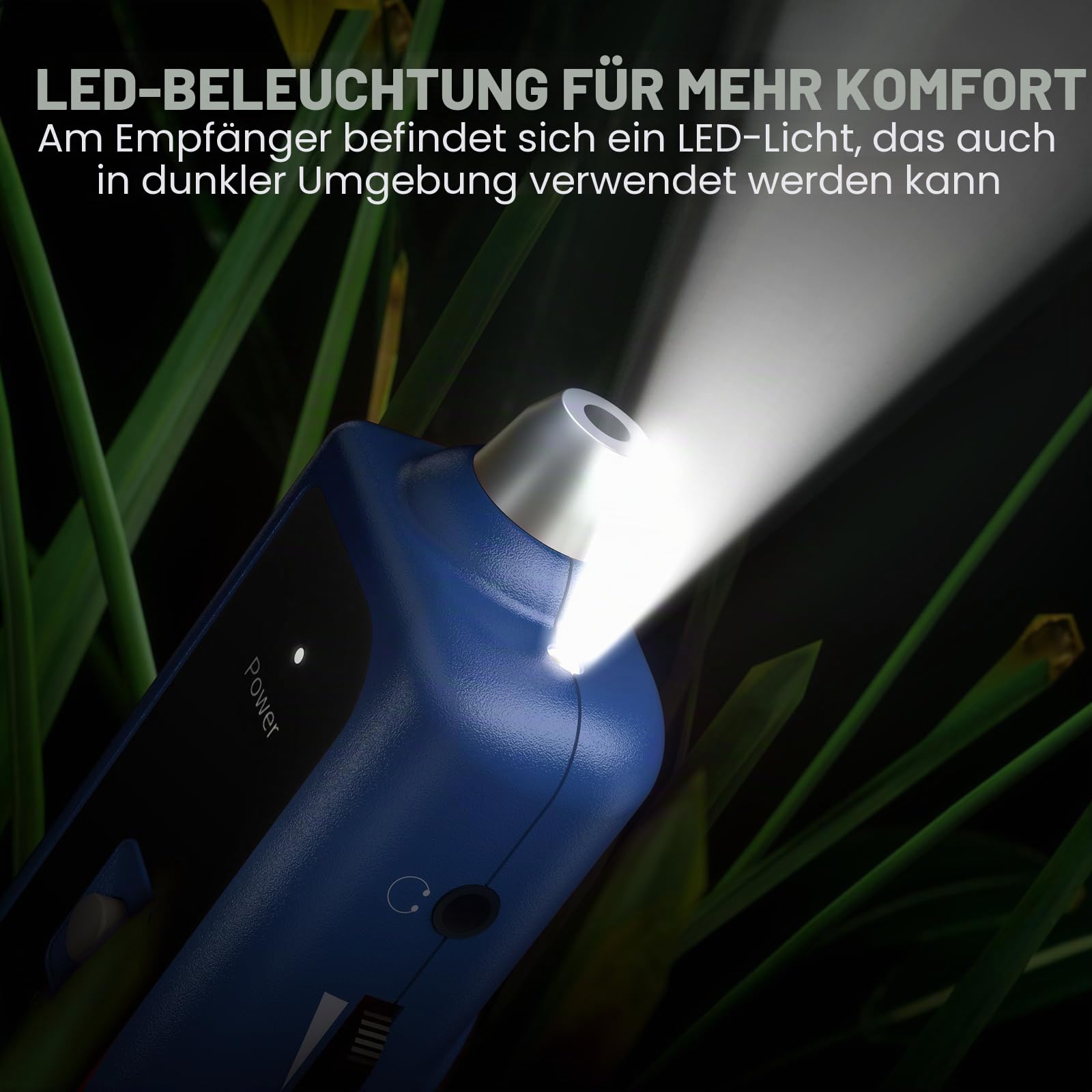 Erdkabel-suchgerät, Kabeltester F02 Pro für Kabelsuchgerät Locate Control Drähte Kabel Haustierzaunkabel, bis zu 3 Meter tief 2000 Meter Länge, Ausgestattet mit wiederaufladbaren Batterie