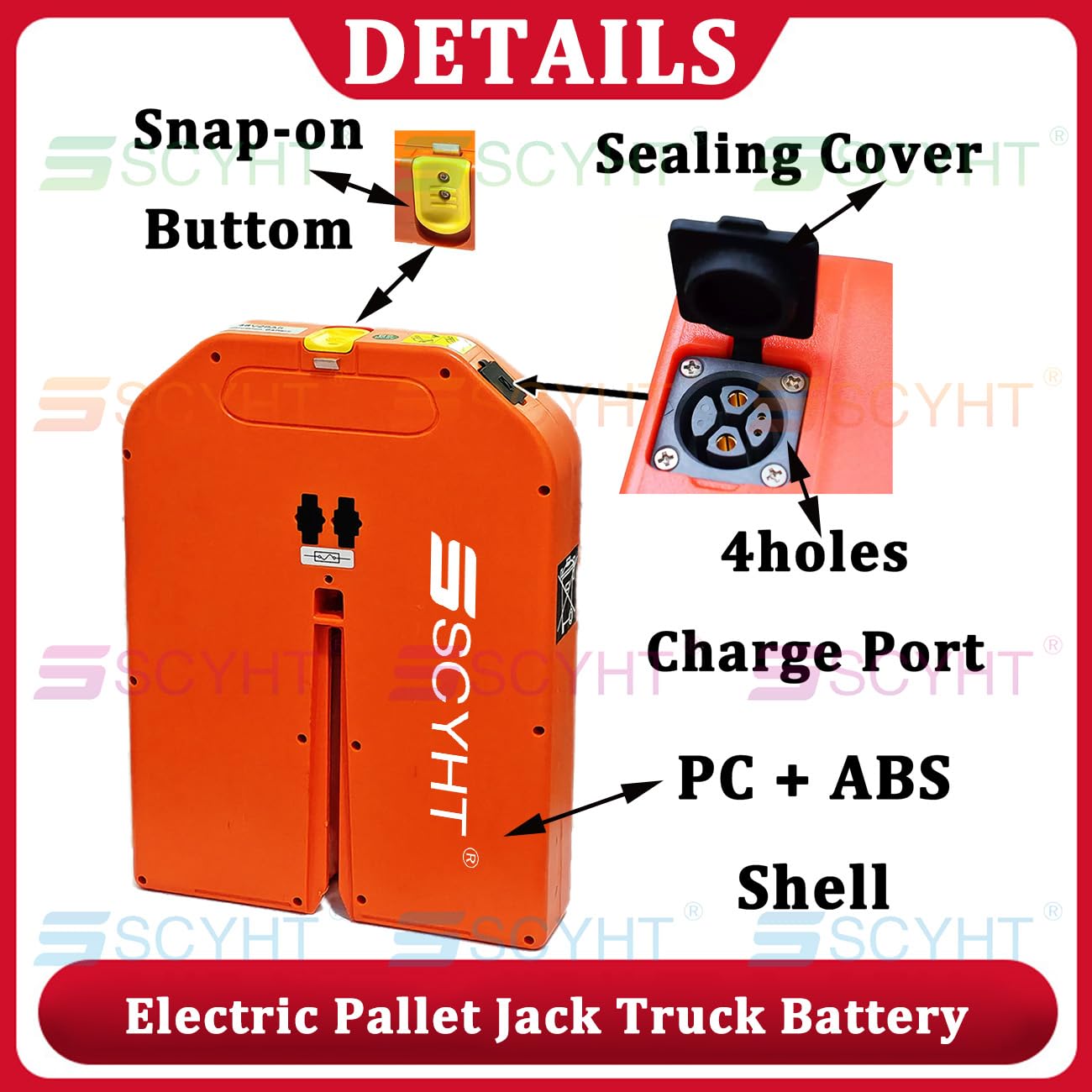 48 V 24 V Elektrostapler-Batterie für PTE15N | Lithium-Batterie für Elektro-Hubwagen PTE20Q LiFePO4-Batterien Wiederaufladbare Batterien mit BMS, Einrastmechanismus