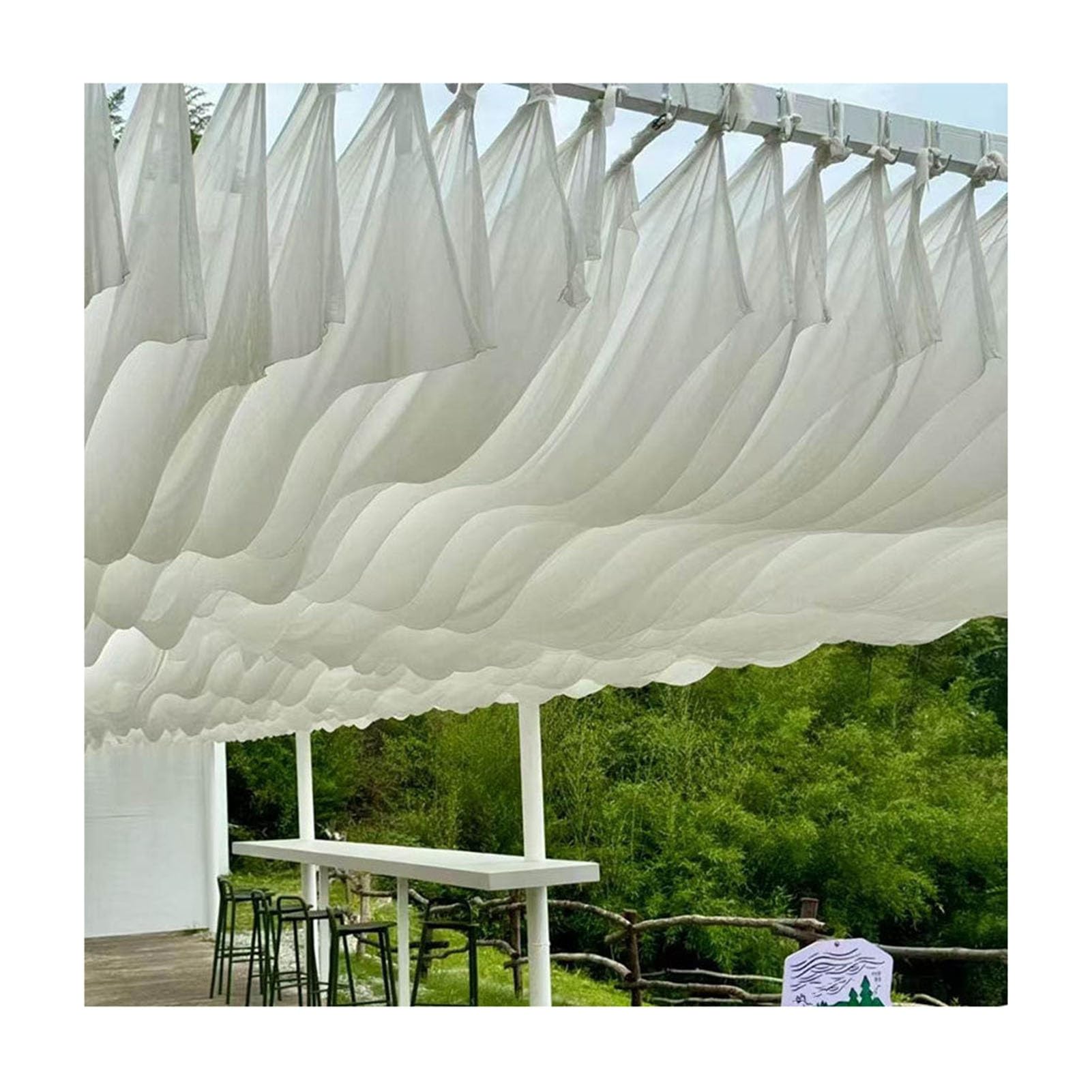 VOLURE Voile Gauze Ceiling Drapes, Voile Ceiling Drapes 500x30-100cm For Wedding Party Decor(Style 2,500x60cm)