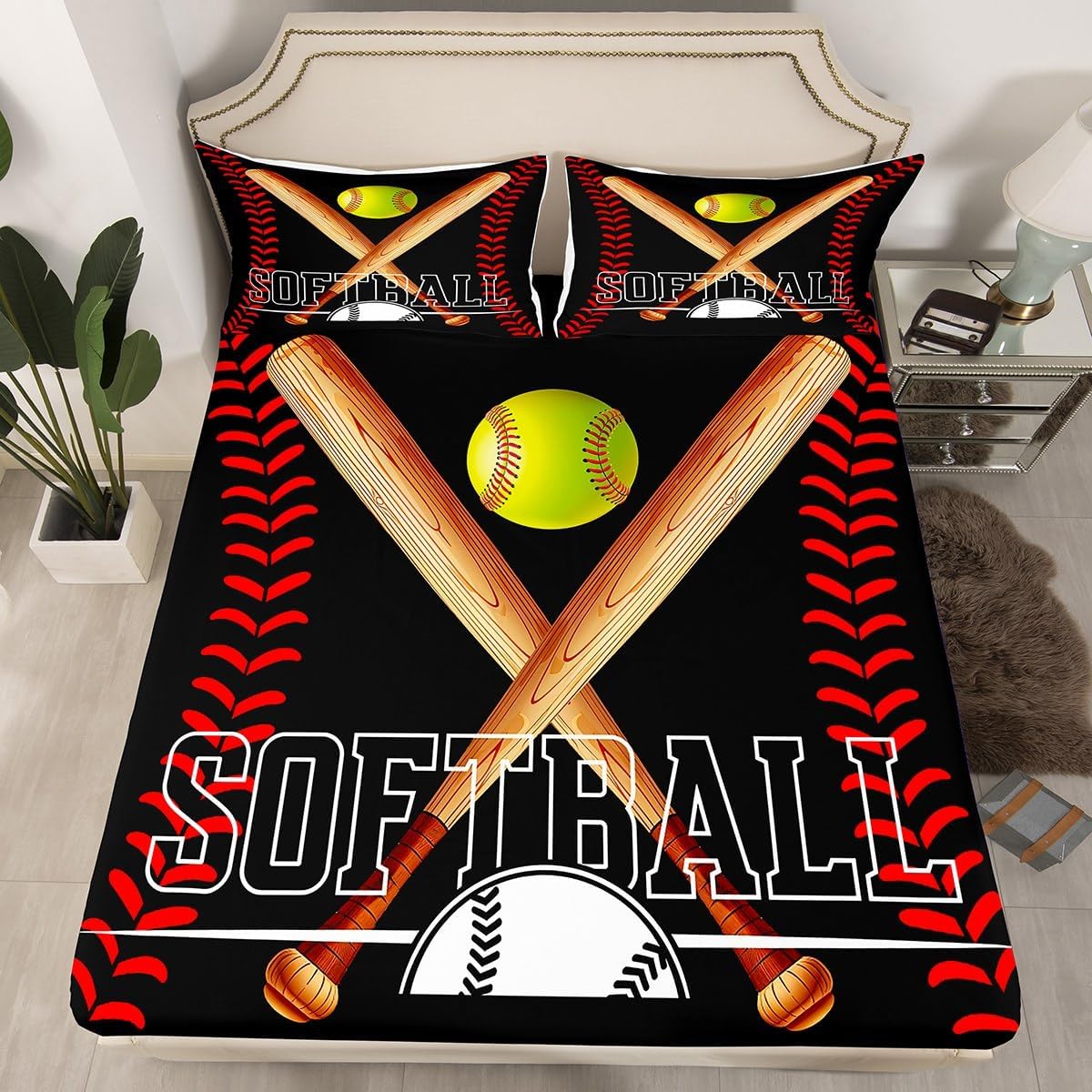 Homewish Fish Scales Bedding Set Twin Size Mermaid Scale Bed Set for Girls Teens Bedroom Decor Kids Underwater World Fitted Sheet Soft Microfiber Fanstry Bed Cover(1 Fitted Sheet+1 Pillow Case)