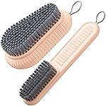 Selaurel Cleaning Brush Soft Bristle Brush Laundry Scrub Brush Clothes Underwear Shoes Scrubbing Brush, Easy to Grip Household Cleaning Brushes Tool for Countertops Bathtubs (Pink)