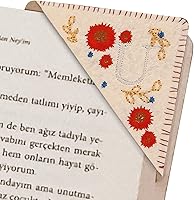 Vista 73 de Marcapáginas de esquina bordado, marcapáginas personalizadas con 26 letras de diseño de triángulo de fieltro, bordado y hecho a mano para tu placer