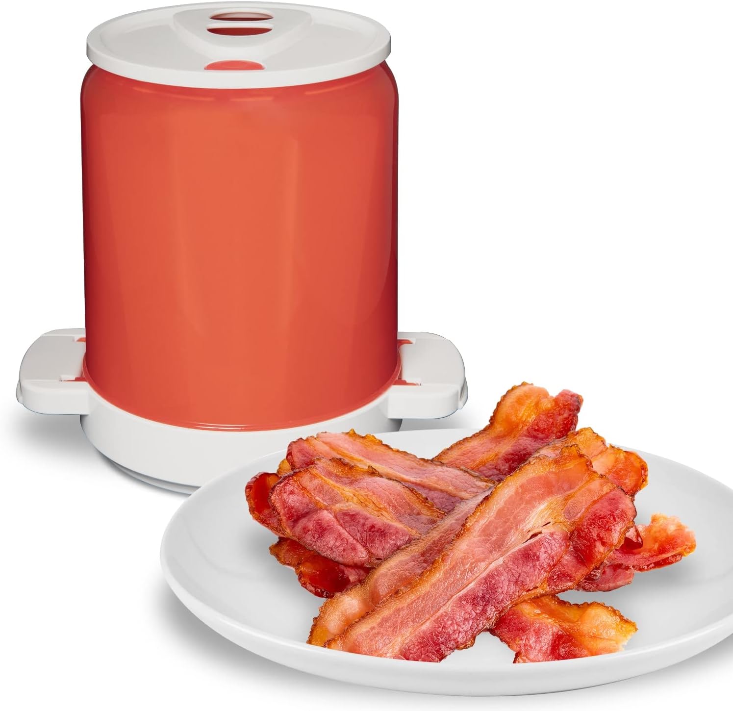 AS-SEEN-ON-TV, Microwave Bacon Cooker, Make Healthy Yummy Crispy Bacon in Your Microwave, Splatter-Proof & Mess-Free Design
