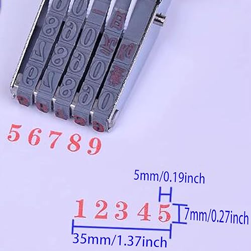 Miniatura 3 de ZENG Sello numérico, sello de goma personalizado, símbolo de número de dígito, rueda rodante, sello de tinta multifunción para álbumes de recortes