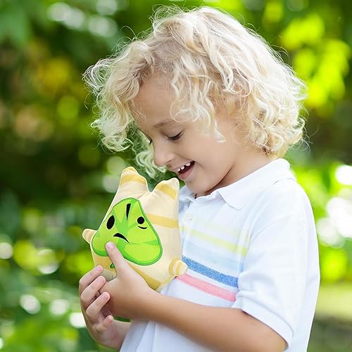 Miniatura 7 de MUSFT Almohada de peluche de semilla de anime de videojuegos, juguete suave para decoración lumbar, cojín de espalda de peluche, lindo juguete, gran