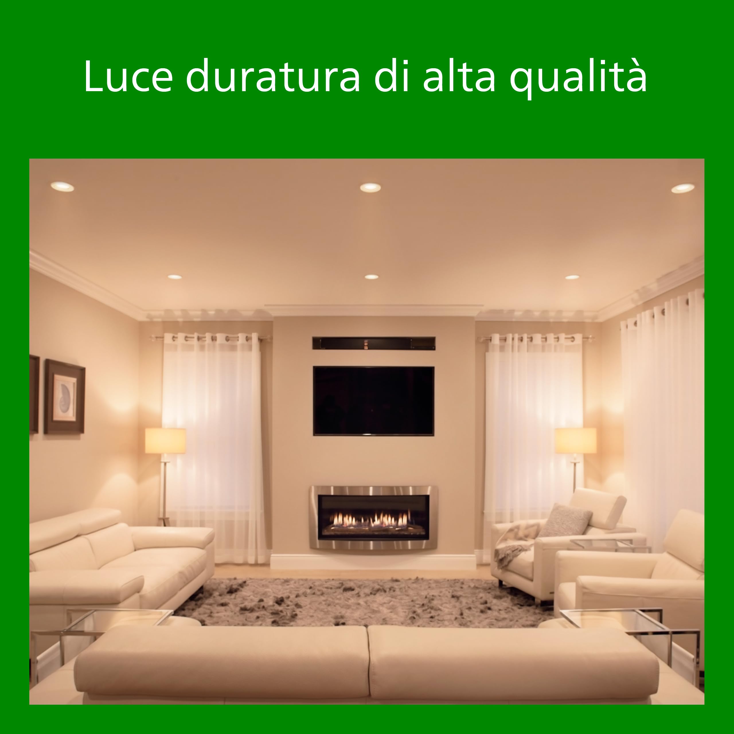 PHILIPS LED Faretto Classe A Ultra Efficiente, 3 Pezzi, 50W, GU10, Luce Bianca Calda