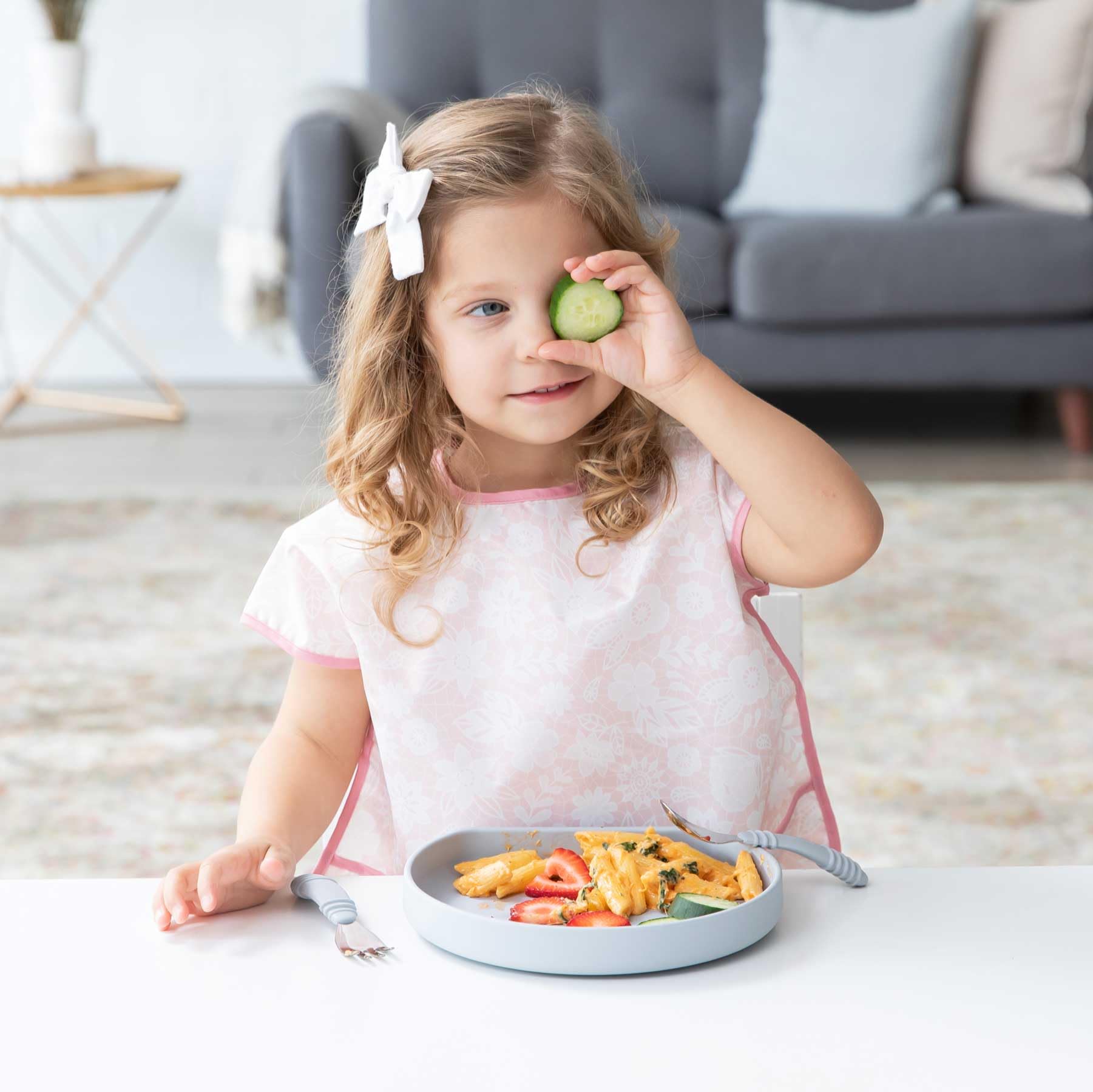 Bumkins Babero de manga corta para niñas o niños, niños pequeños de 1 a 3 años, tamaño grande, imprescindible para niños pequeños