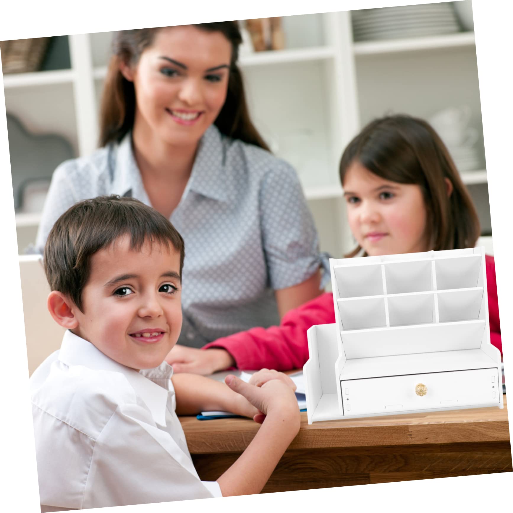 jojofuny Portapenne Tavolo Scatola Portapenne per Casa da Ufficio Decorativo Multifunzione Contenitore per Penne