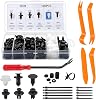 Car Retainer Clips, 135 Pcs Plastic Car Body Trim Clips Kit, Car Fixing Clips, Auto Body Fastener Rivet Trim Clips, with Fastener Rivet Clips, Auto Trim Removal Tools, Cable Ties, Sponge-cushions
