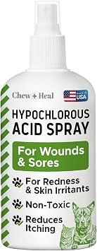 Hypochlorous Acid Spray for Dogs, 4oz - Pet Wound Care & Skin Relief | Dog Wound Spray for Cuts, Burns, Sores, Abrasions, and More Non Toxic and Chemical Free HOCI Wound Care Made in the USA