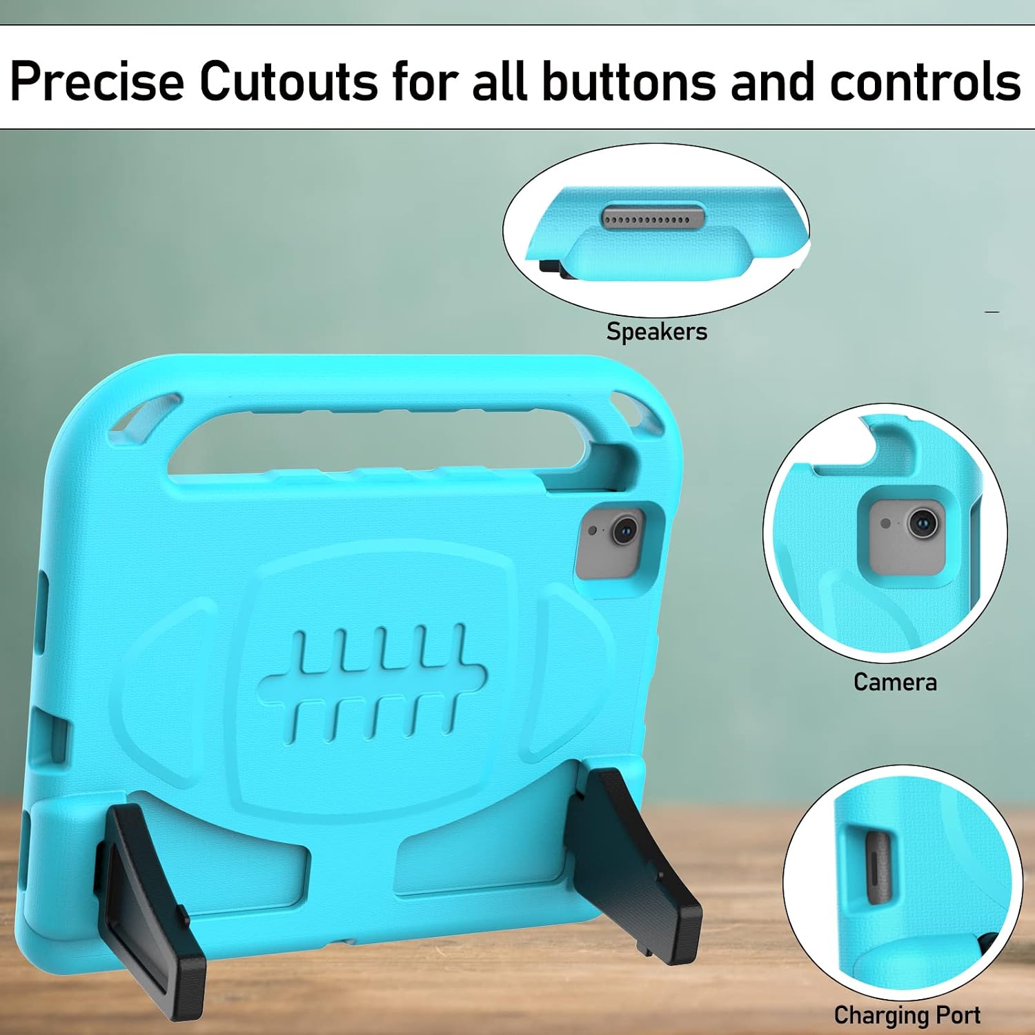 LTROP Case for iPad Air 5th/4th Generation Case(2022/2020), iPad Pro 11 Case 2021/2020/2018, Built-in Screen Protector, Shockproof Handle Stand Kids Case for iPad Air 5/4 10.9” & iPad Pro 11”, Teal