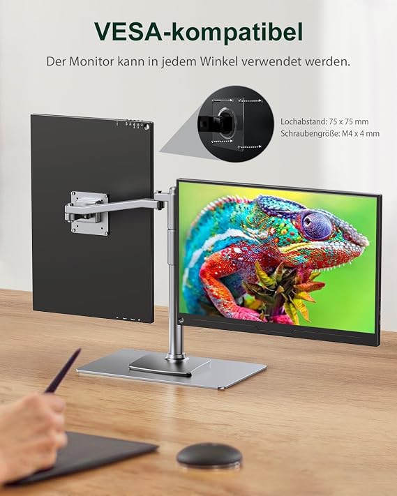 UPERFECT QLED Portable Monitor 2.5K 16 Inch 2560 x 1600 2000:1 500 Nits