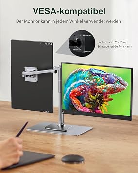 UPERFECT QLED Portable Monitor 2.5K 16 Inch 2560 x 1600 2000:1 500 Nits