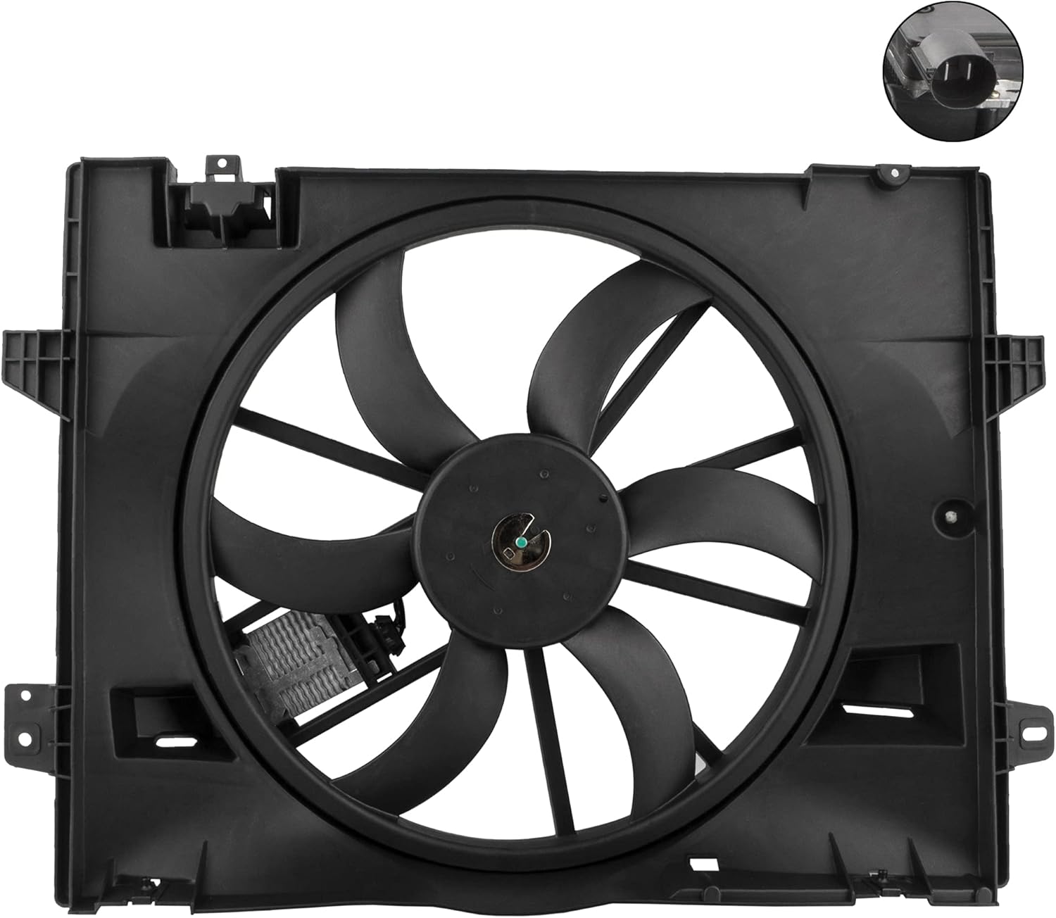 BOXI 621-353 Radiator Cooling Fan Assembly Fit for Lincoln Town Car 2005-2011 / for Ford Crown Victoria 2006-2011 / for Mercury Grand Marquis 2006-2011 (ONLY fits 4.6L V8) Replaces 6W1Z8C607A 621380CU