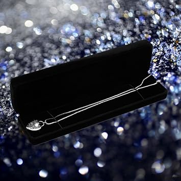 Black Jewelry Box Long Pearl Necklace Bracelet Box Engagement Wedding Gift Jewellery Storage Presentation Boxes Velvet