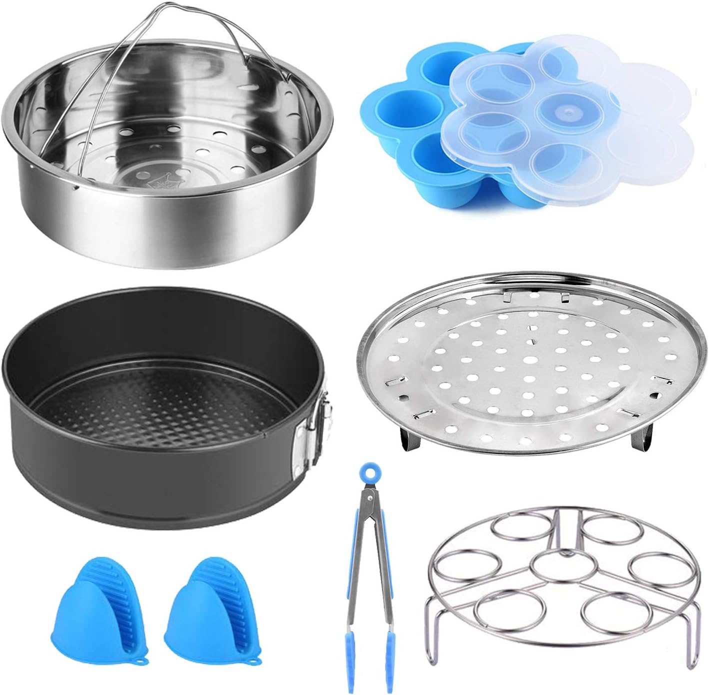 Cooker Accessories Set Compatible with Instant Pot 5,6,8 QT Electric Pressure Cookers Accessories (8 pcs Cooker Accessories Set)