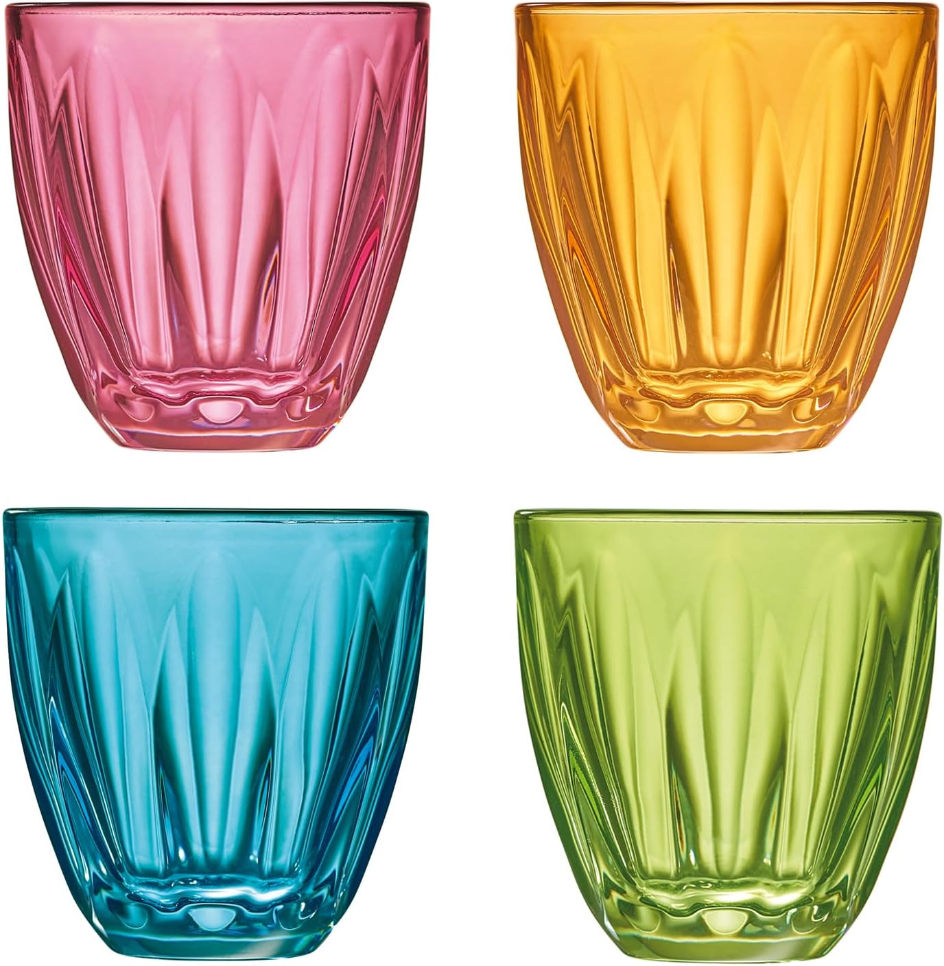 La Rochere Lily Tumbler Set of 4 — Elegant Glassware for Any Occasion – Dishwasher-Safe Assorted Drinking Glasses (9 oz)