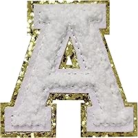 Vista 47 de Parches de letras de felpilla termo-adhesivas de 2.2", parches de letras de felpilla para ropa (negro, 26)