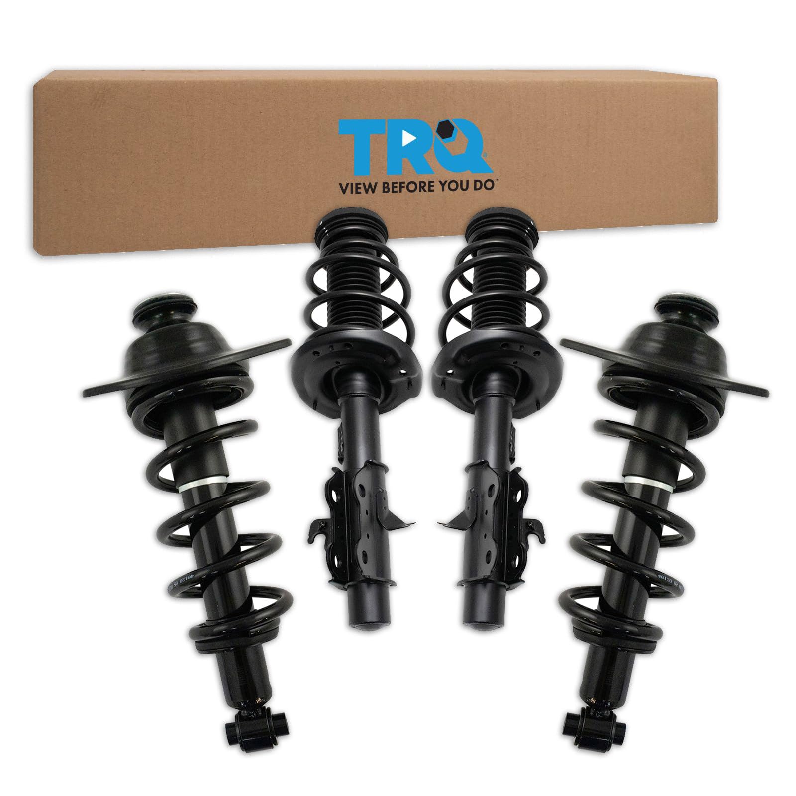 TRQ Front and Rear Complete Strut Assembly and Shock Absorber Kit Complete Strut Coil Spring Assembly Shock Spring Compatible with 2013-2015 Chevrolet Camaro