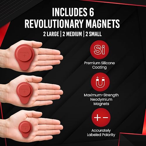 Miniatura 19 de MagnetRX Kit de imanes biomagnéticos de neodimio – Imanes para Biomagnetismo Médico – Imán Dr. Goiz para biomagnetismo Bio Imán Par – Silicona