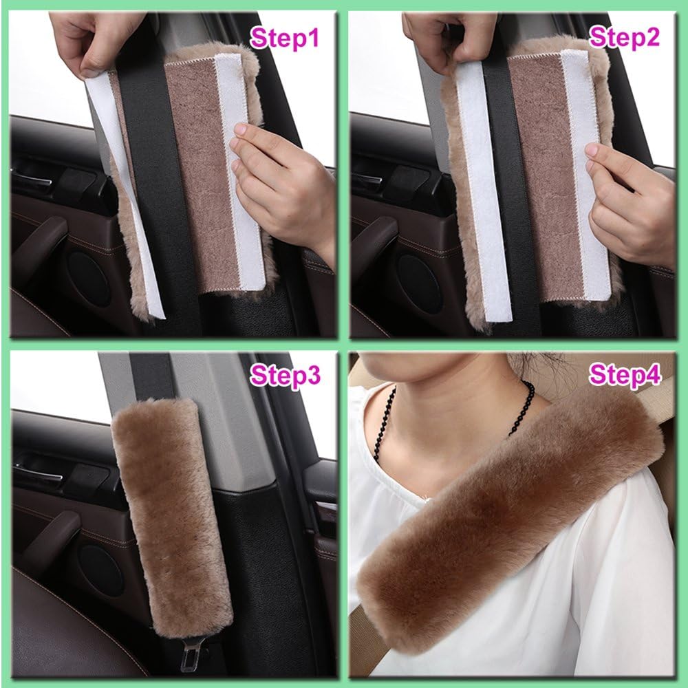 OGLAND Merino Wool Seat Belt Pads — Cloud-Soft Shoulder Saver - image 8