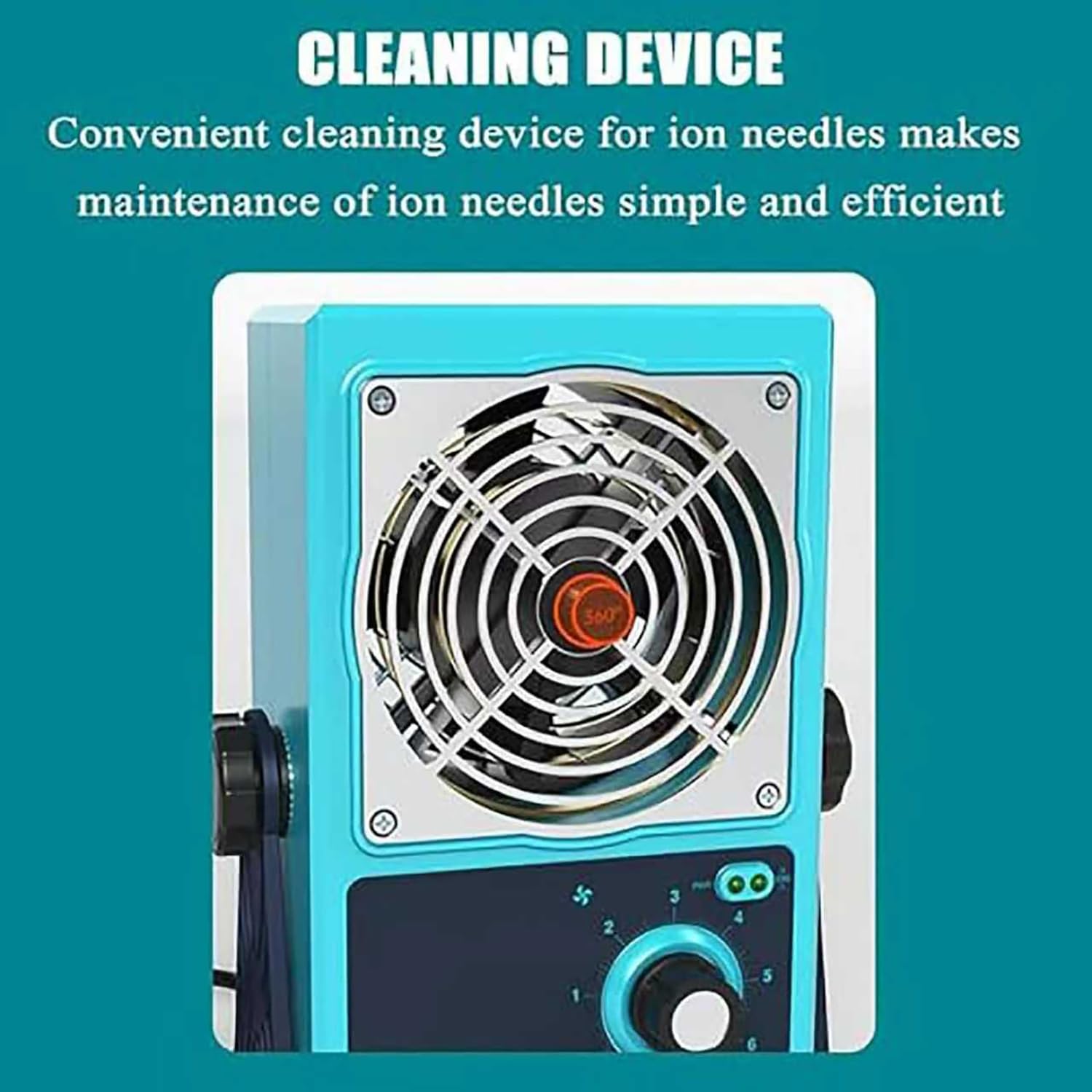 Eliminador De Electricidad Estática De 85 CFM Con Dispositivo De Limpieza, Soplador De Iones Antiestático De Escritorio, Ionizador Ajustable Sin Escalonamientos, Generador De Carga Positiva Y Negativa