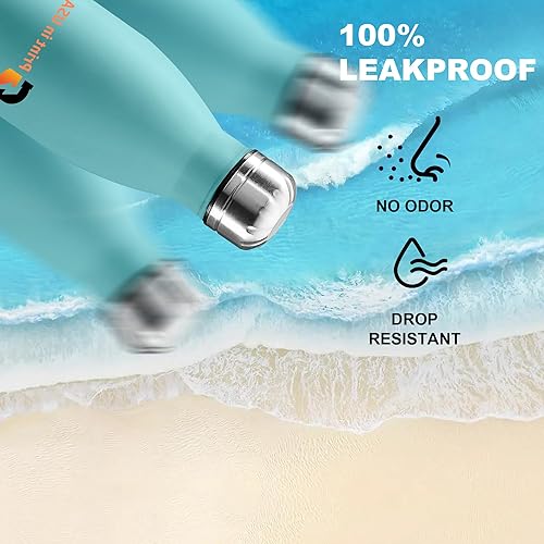 Miniatura 3 de Botellas de agua personalizadas con impresión personalizada en Estados Unidos, 17 onzas, acero inoxidable, doble pared, aisladas, a prueba de fugas,