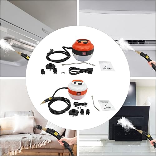 Miniatura 5 de Limpiador de vapor para aire acondicionado, detalle del automóvil, neumático de automóvil, baño, cocina, sala de estar con tanque de agua de 0.35