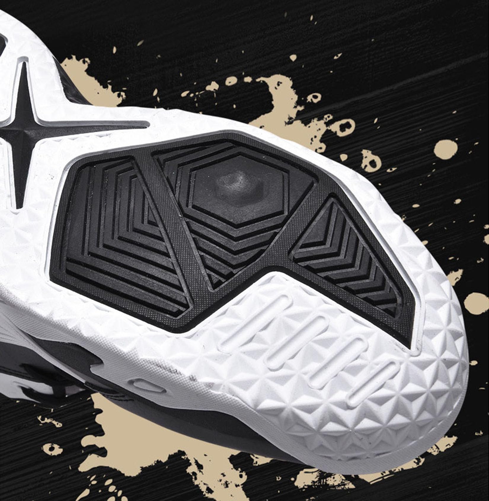 Scarpe da Basket alla Moda da Uomo, Scarpe Sportive Resistenti all'Usura All'aperto, Scarpe da Allenamento per Ragazzi(46 EU, Q1)