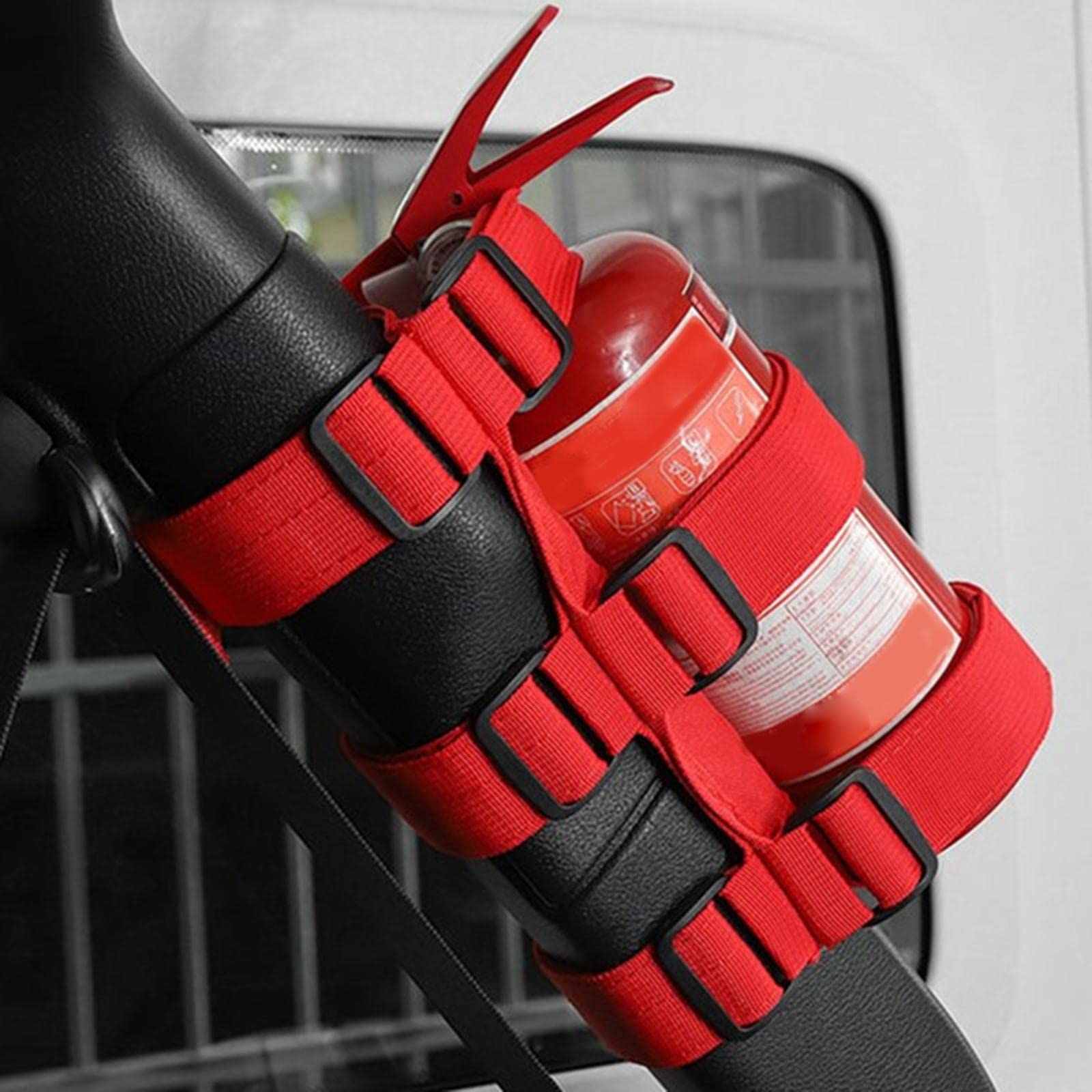 CALANDIS® Car Roll Bar Mounted Fire Extinguisher Holder Bracket Adjustable Strap | Nylon | 1 Piece Fire Extinguisher Holder-picture-12