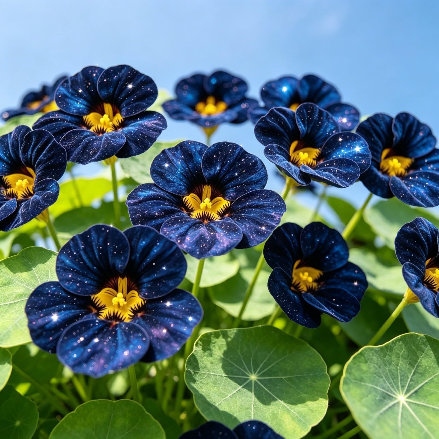 Rare Nasturtium Seeds (Indian cress,Tropaeolum majus)-Hardy Perennial,Strong Plants that Grow Well,Suitable for Garden Plants, Landscape Design, Indoor and Outdoor Potted Plants.-150pcs-classic H โ image 1