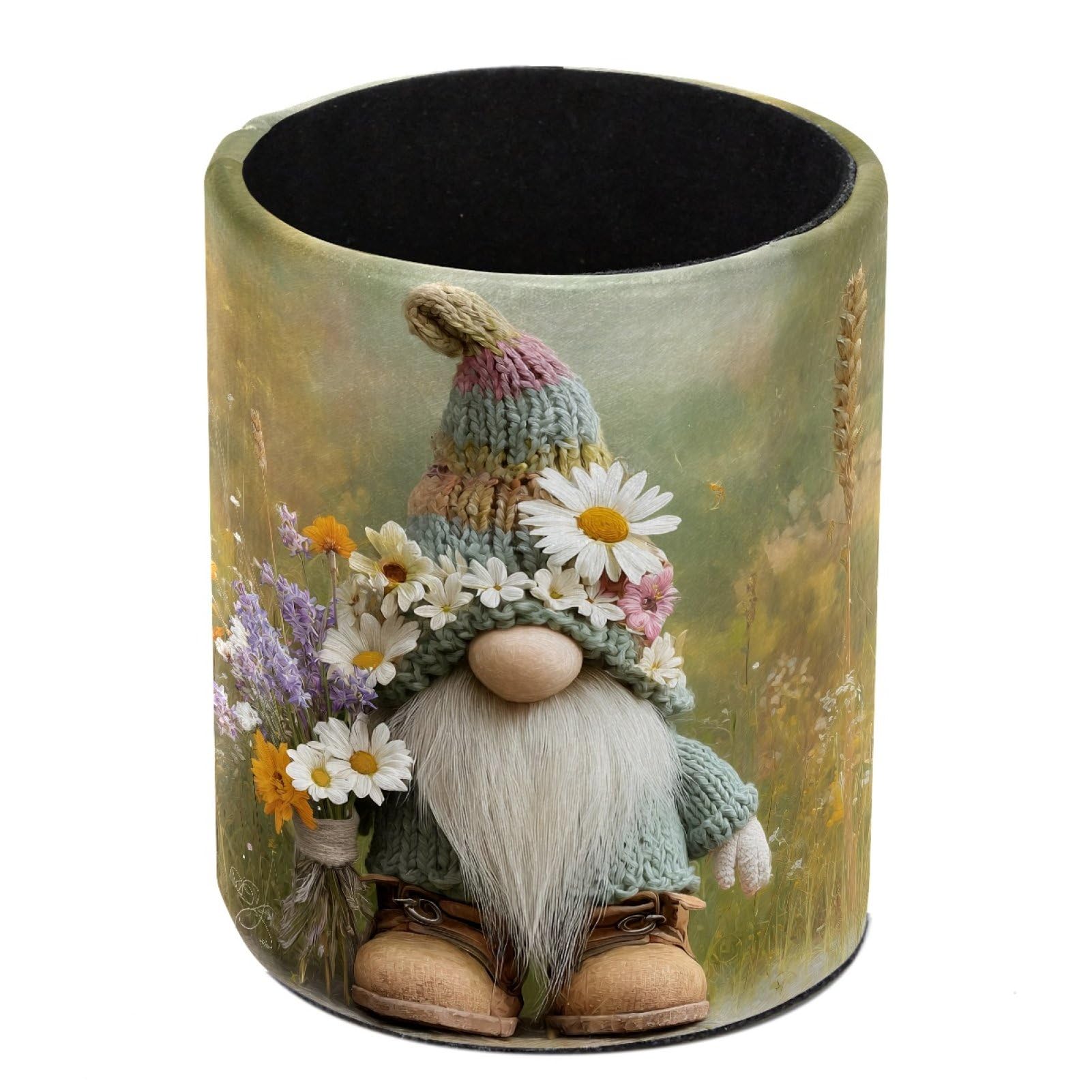 FWJZDSP Daisy Gnome Pencil Cup Pen Organizer Makeup Brush Holder for Office Home Countertop Desk Accessory Storage