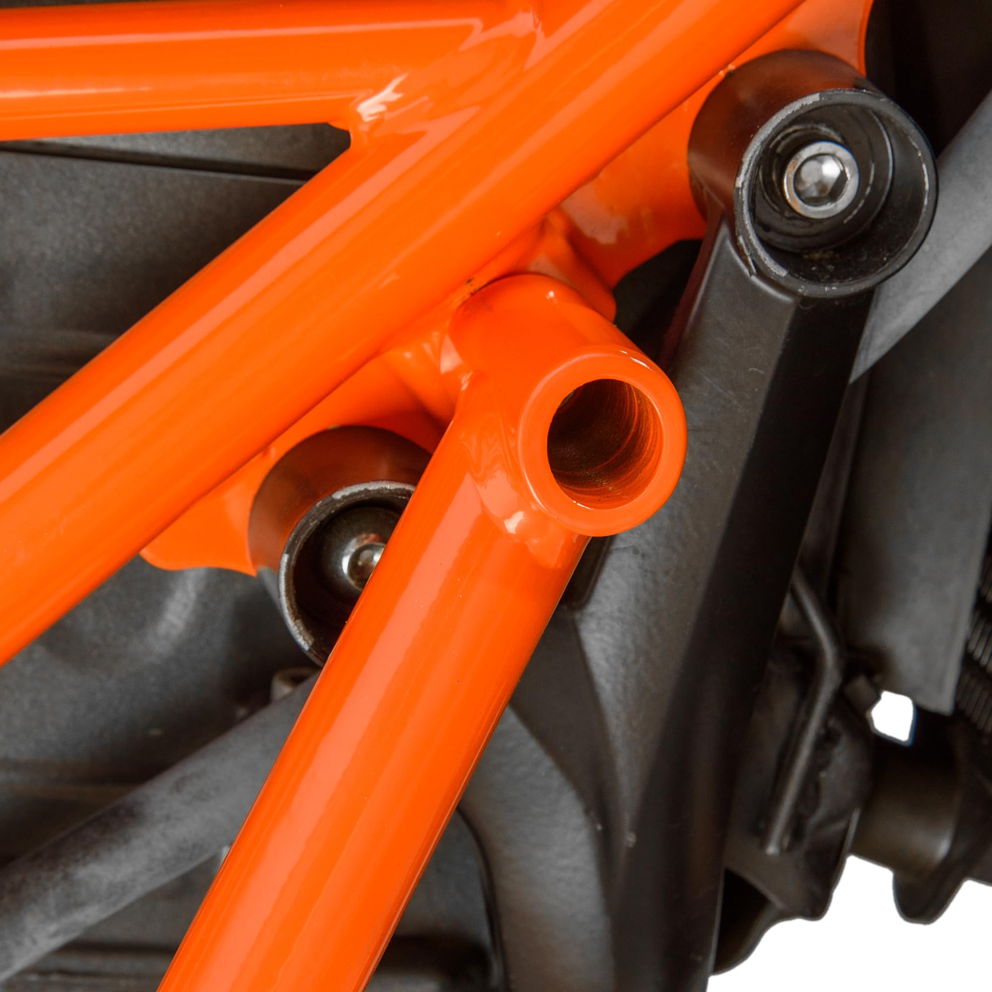 Protector de marco de protección para tanque de barra de choque de acero para motocicleta compatible con K.T.M DUKE250 DUKE390 Duke 250 390 2017-2022 2018 2019 2020 2021(naranja)