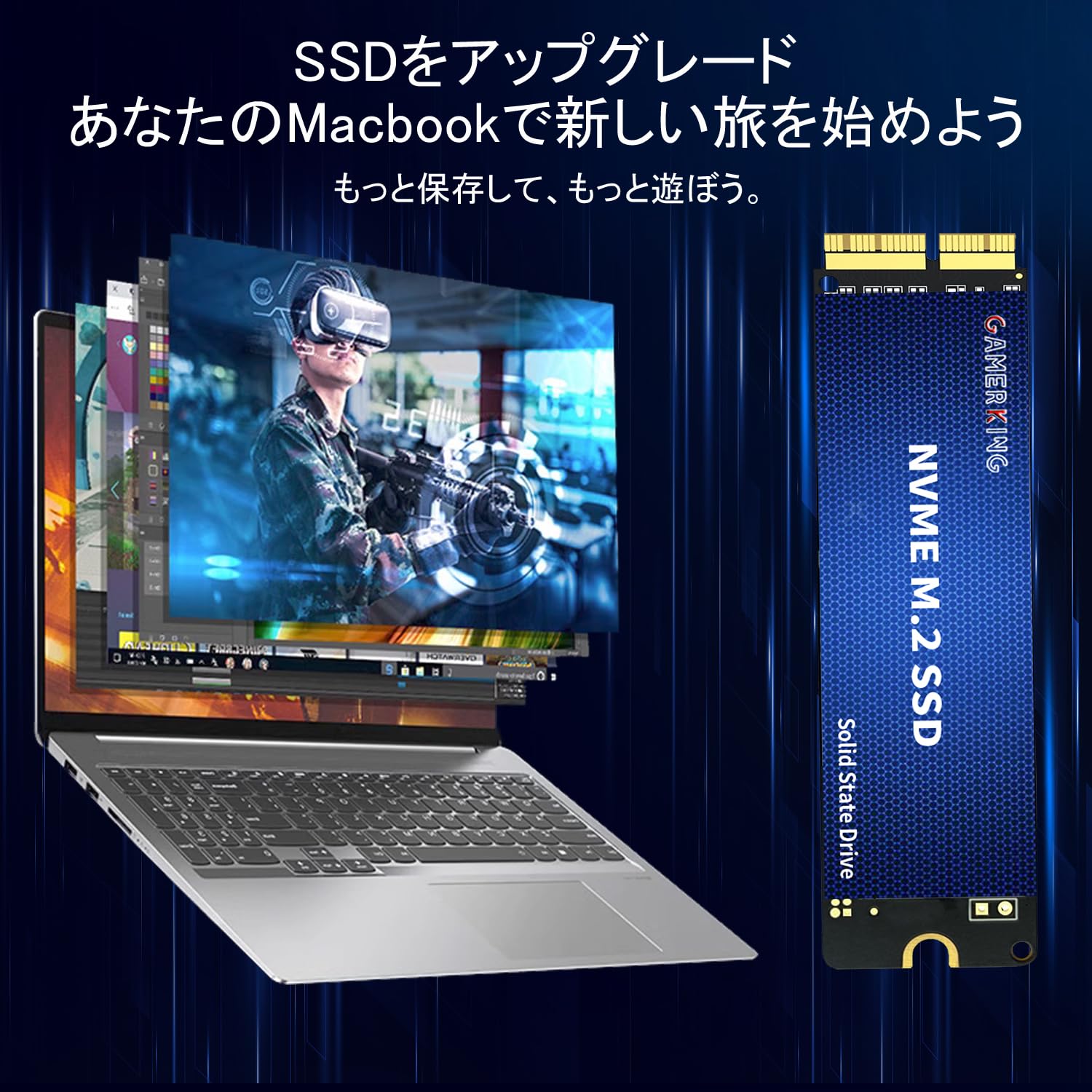 Amazon | Gamerking Mac専用SSD 1TB NVMe PCIe内蔵SSD 高速 3D NAND