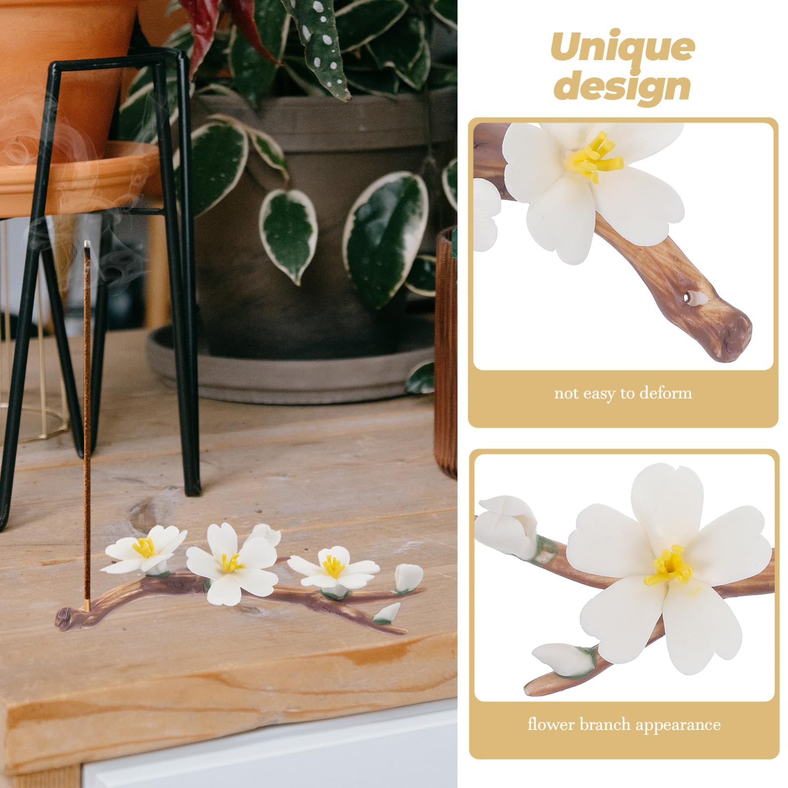 Ciieeo Quemador De Incienso De Cerámica 3 Unidades Soporte Decorativo para Varillas De Incienso De Escritorio para Decoración del Hogar.