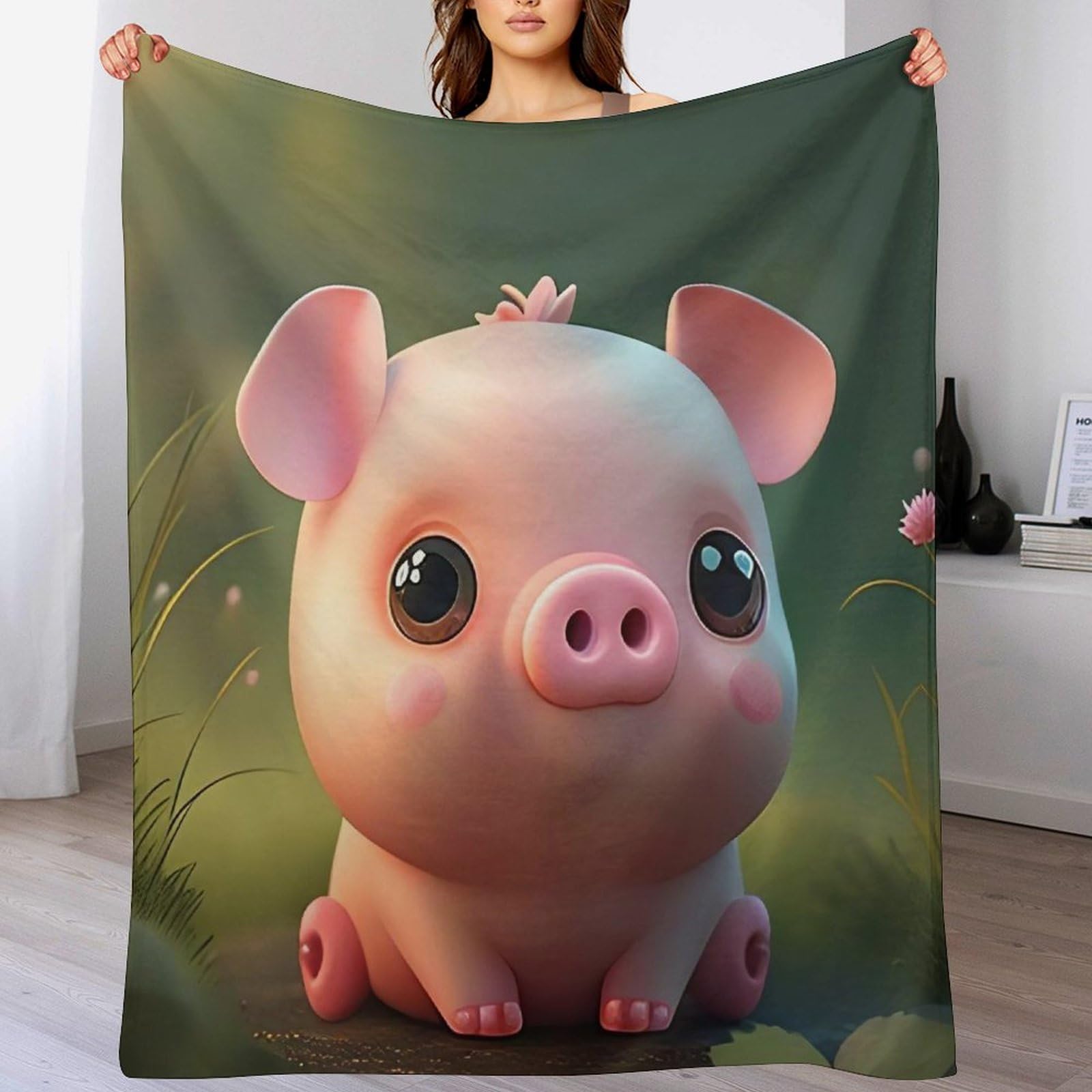 Couverture mignon cochon douce pour envelopper de tendresse vos moments de détente en famille