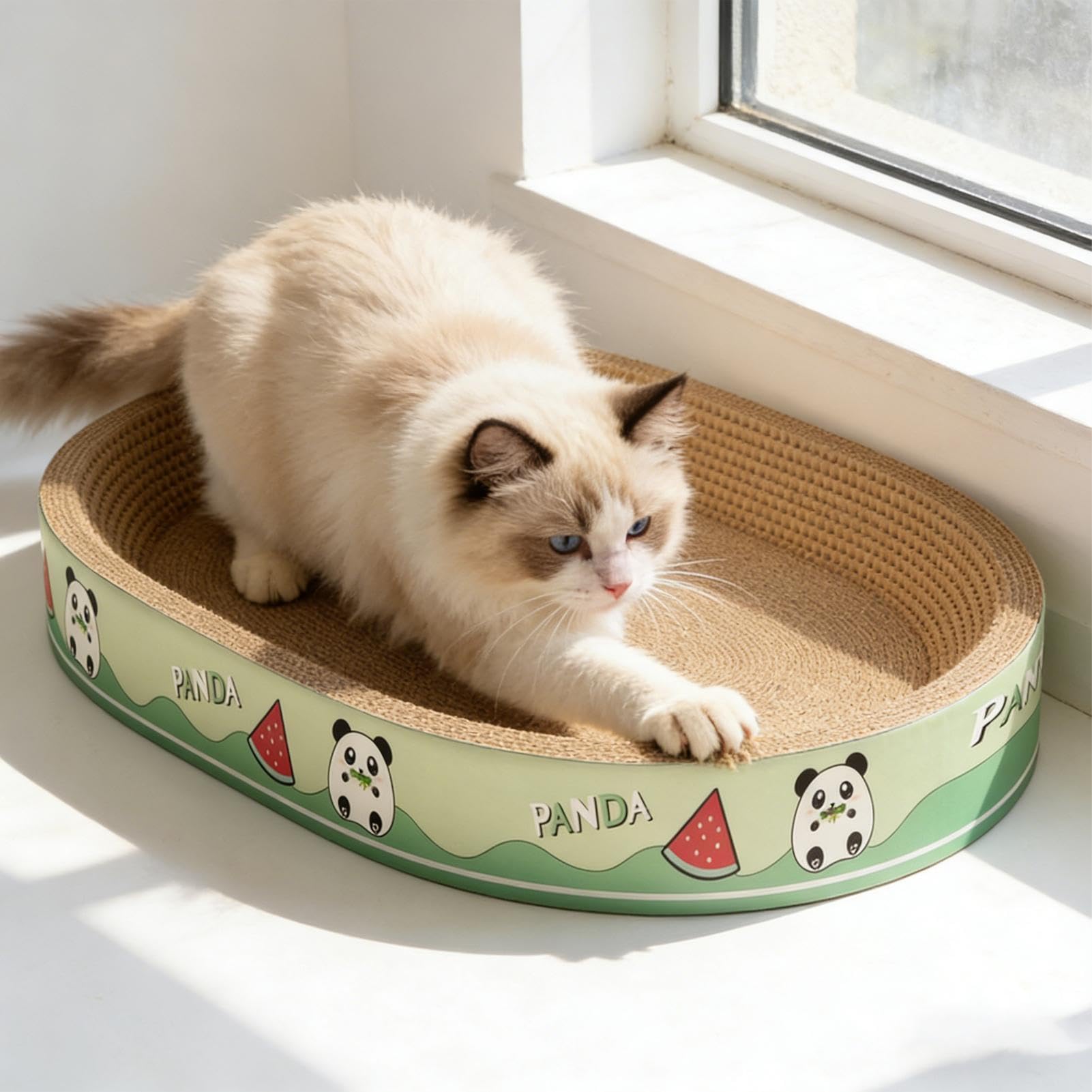 Cama Rascador para Gatos Masticable Ergonómica Protección de Muebles Tabla | Gato Interior Arañador Salón Para Dormitorio, Balcón, Esquina, Suelo o Apartamento