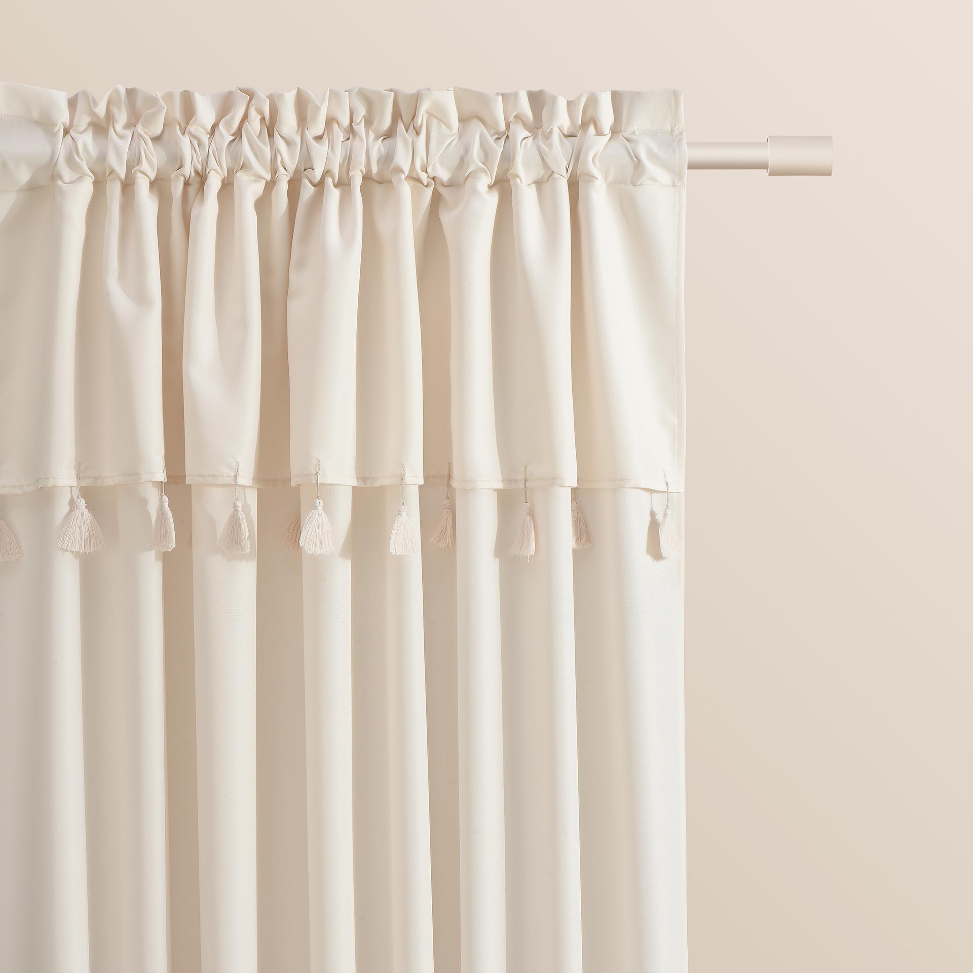 ROOM99 Astoria Curtain with Ruffle Tape, 140 x 260 cm, Width x Height Sliding Curtains, Modern Curtain, Living Room, Bedroom