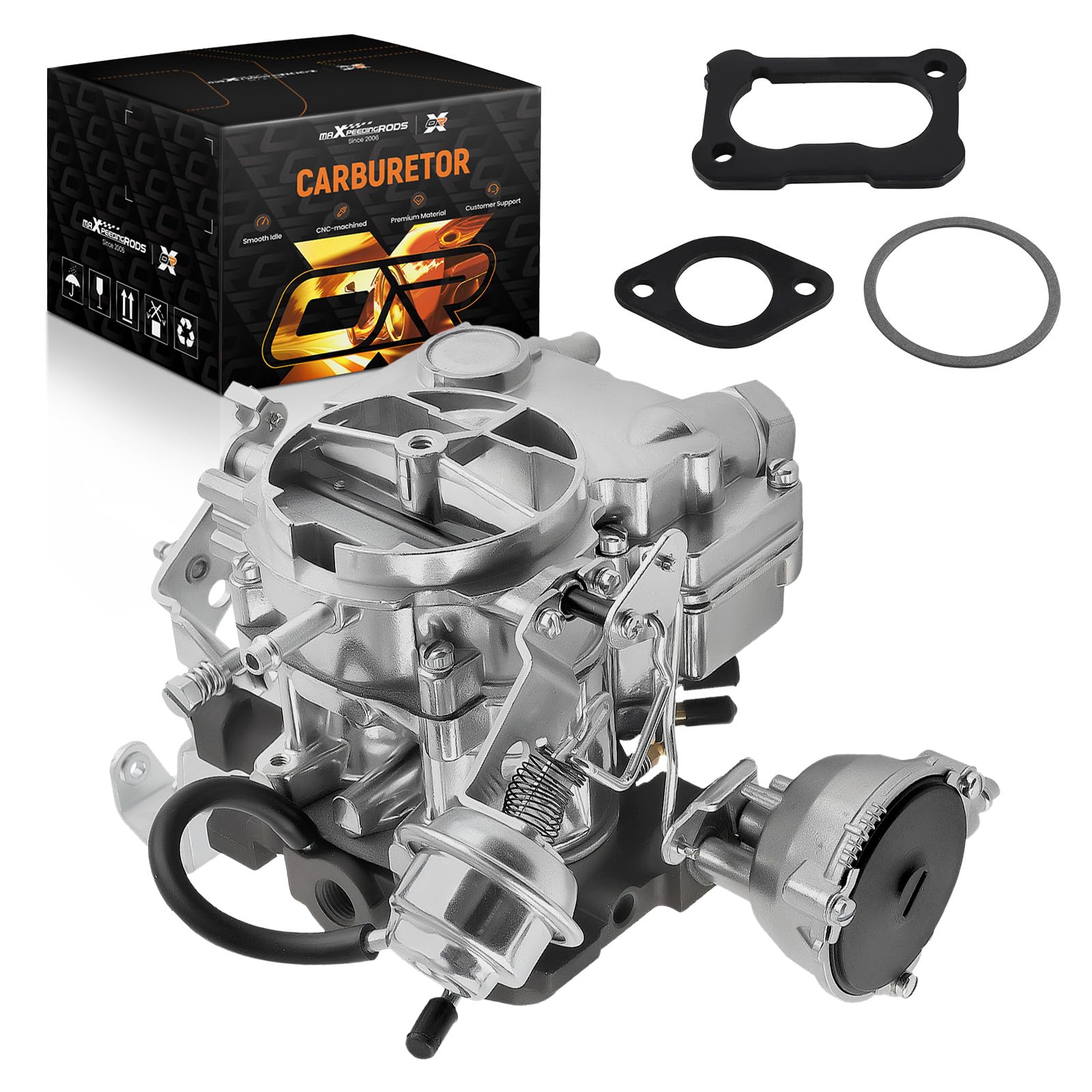 maXpeedingrods Carburatore per Chevrolet 350/5.7L 400/6.6L 1970-1980, ricambio carburatore in alluminio, 17054616, 93,5 × 50,5 mm