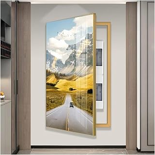 Electricmeter Box decorativein Painting, Flip Meter Electrical Panel Painting Meters Hide Paintings Decoration(Gold,50x70cm)