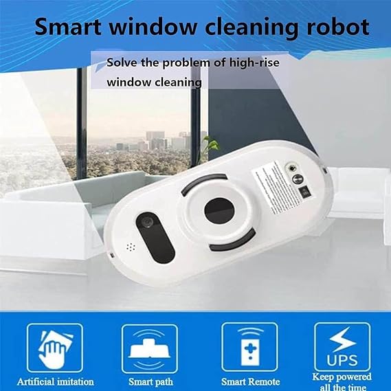Window Cleaner Robot,Automatic Window Cleaning Robot, with Remote Control Smart, for Indoor Outdoor Windows Mirror